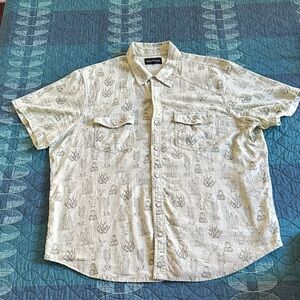 Lucky Brand Sage Cactus Pattern Shirt